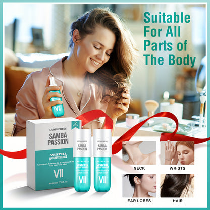 2 Pcs Set Long-Lasting Eau De Parfum Brazilian Body & Hair Fragrance Mist, Enchanting Warm Gourmand Body Spray for Women, Perfect Gifts for Romantic Dates, Luxurious Everyday & Travel Fragrance