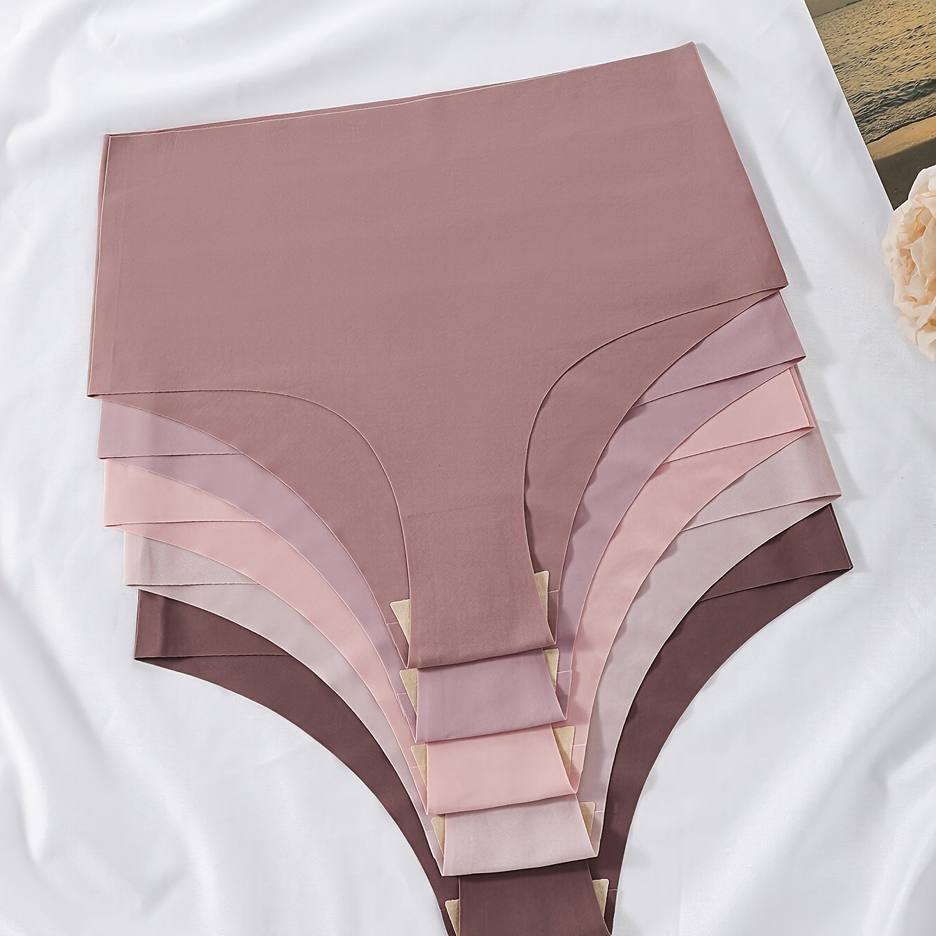 5-Pack Women's Solid Color Comfortable Breathable High-Waisted Briefs