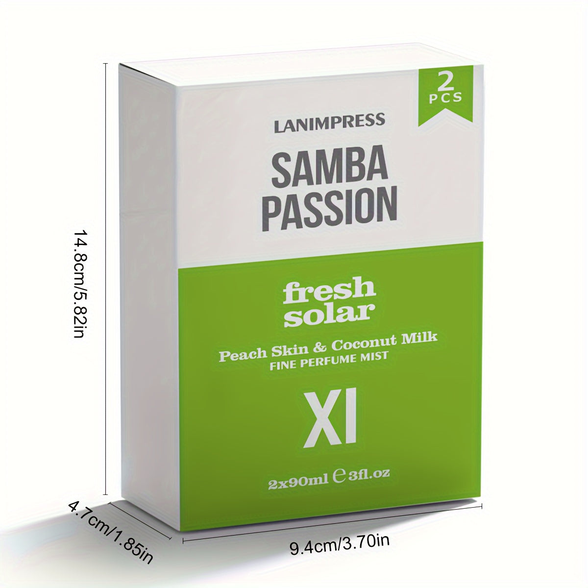 2 Pcs Set Brazilian Body&Hair Fragrance Mist, Enchanting Fresh Solar Body Spray, Long-Lasting, Eau De Parfum Body Spray For Women, Perfect Gifts For Romantic Dates, Luxurious Everyday & Travel Fragrance Party Play Travel Impo