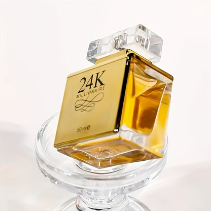 24K Golden Women's Eau De Parfum - Fresh Vanilla & Sweet Fruit Scent, Long-Lasting Fragrance, Perfect Gift for Holidays, 1.7oz/50ml