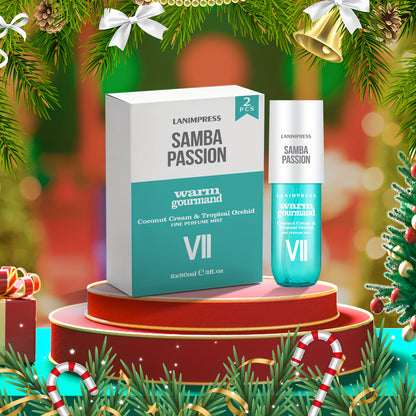 2 Pcs Set Long-Lasting Eau De Parfum Brazilian Body & Hair Fragrance Mist, Enchanting Warm Gourmand Body Spray for Women, Perfect Gifts for Romantic Dates, Luxurious Everyday & Travel Fragrance