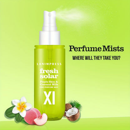 2 Pcs Set Brazilian Body&Hair Fragrance Mist, Enchanting Fresh Solar Body Spray, Long-Lasting, Eau De Parfum Body Spray For Women, Perfect Gifts For Romantic Dates, Luxurious Everyday & Travel Fragrance Party Play Travel Impo