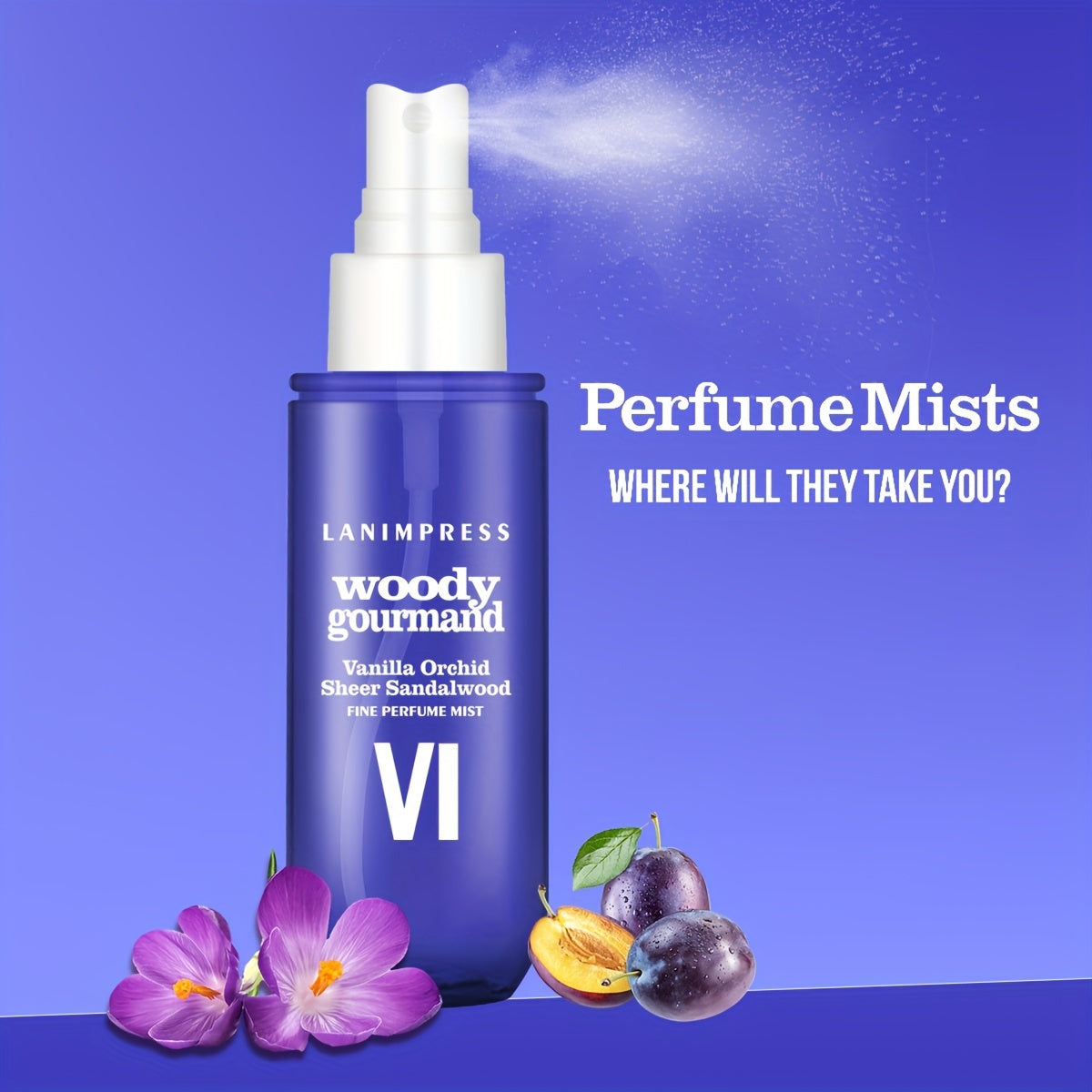 2 Pcs Set Brazilian Body&Hair Fragrance Mist, Enchanting Woody Gourmand Body Spray, Long-Lasting, Eau De Parfum Body Spray For Women, Perfect Gifts For Romantic Dates, Luxurious Everyday & Travel Fragrance Party Play Travel I