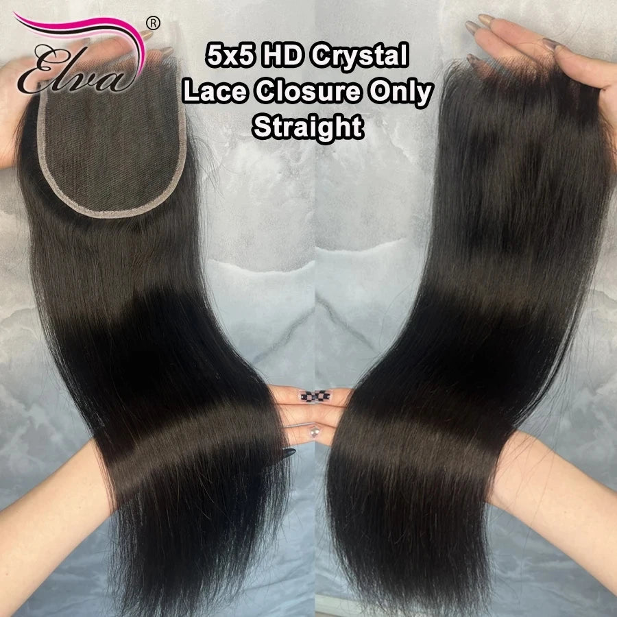 13x6 HD lace Frontal Invisible HD Transparent Lace Melt Skins Straight 5X5 6X6 9X6 HD Lace Only Human Hair Remy Pre Plucked