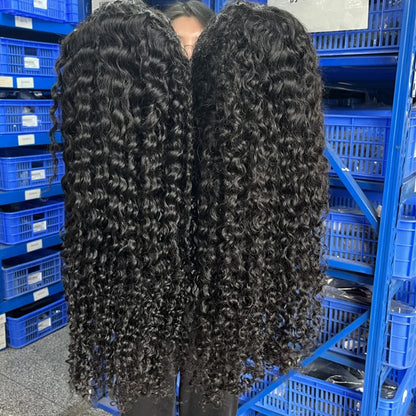 13X6 Glueless Water Wave Lace Front Wig Deep Wave 100% Human Isee Hair Wig For Women Wet And Wavy Loose Closure Wig Perruque