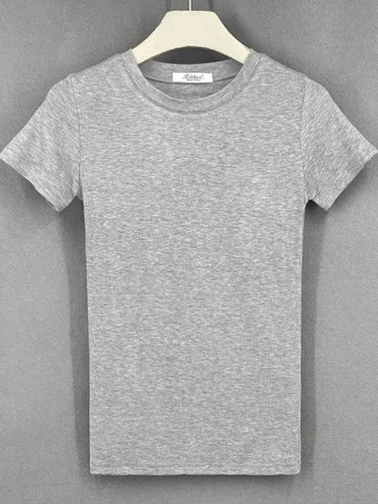 2025 summer character t-shirts fashion girls tops short sleeve Slim t-shirts korean women cotton Tee Shirt Femme