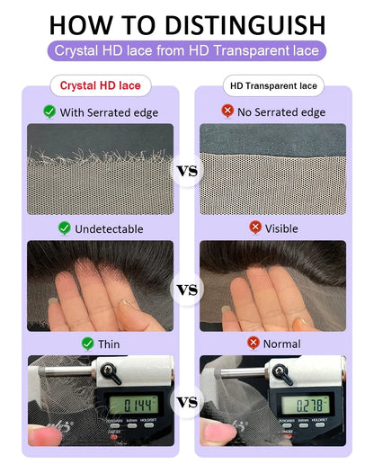 13x6 HD lace Frontal Invisible HD Transparent Lace Melt Skins Straight 5X5 6X6 9X6 HD Lace Only Human Hair Remy Pre Plucked