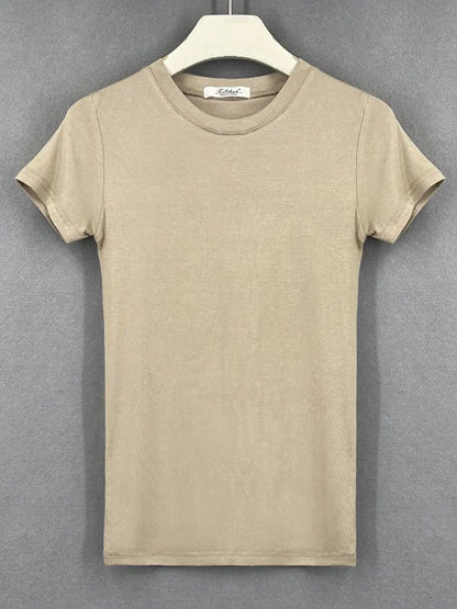 2025 summer character t-shirts fashion girls tops short sleeve Slim t-shirts korean women cotton Tee Shirt Femme