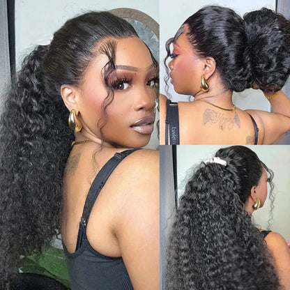 13X6 Glueless Water Wave Lace Front Wig Deep Wave 100% Human Isee Hair Wig For Women Wet And Wavy Loose Closure Wig Perruque