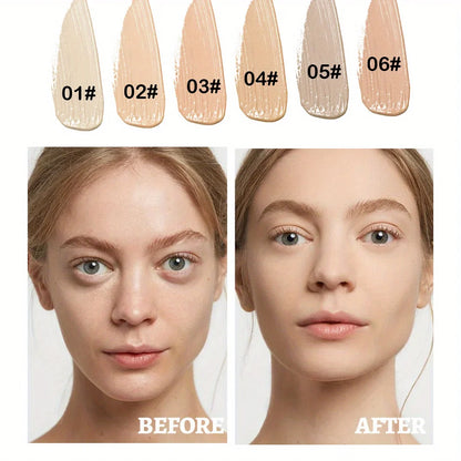 5 Color Liquid Concealer Matte Makeup Full Coverage of Pores Invisible Concealer Natural Nude Skin Tone Long-lasting Oil Control