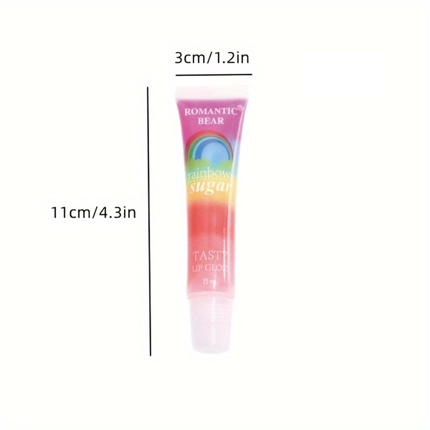 5pcs Rainbow Pearl Lip Gloss Glitter, Rainbow Jelly Lip Gloss, Sparkling Lips, Moisturizing Lip Skin
