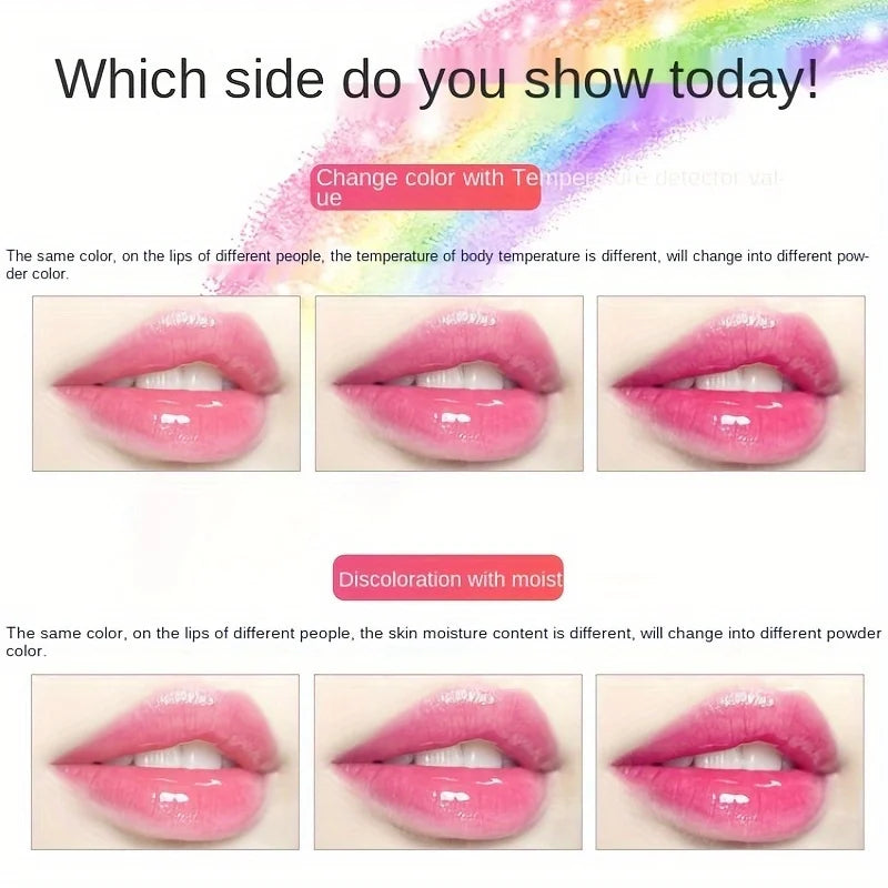 5pcs Rainbow Pearl Lip Gloss Glitter, Rainbow Jelly Lip Gloss, Sparkling Lips, Moisturizing Lip Skin