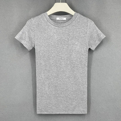 2025 summer character t-shirts fashion girls tops short sleeve Slim t-shirts korean women cotton Tee Shirt Femme