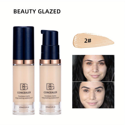 5 Color Liquid Concealer Matte Makeup Full Coverage of Pores Invisible Concealer Natural Nude Skin Tone Long-lasting Oil Control