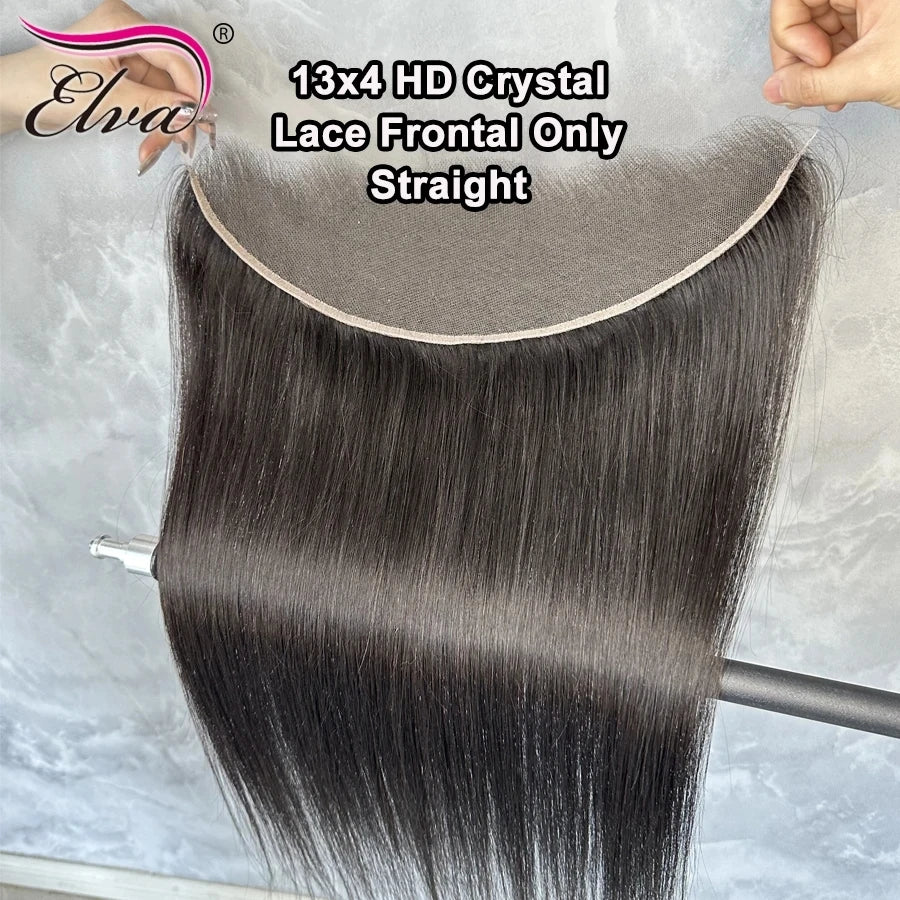 13x6 HD lace Frontal Invisible HD Transparent Lace Melt Skins Straight 5X5 6X6 9X6 HD Lace Only Human Hair Remy Pre Plucked