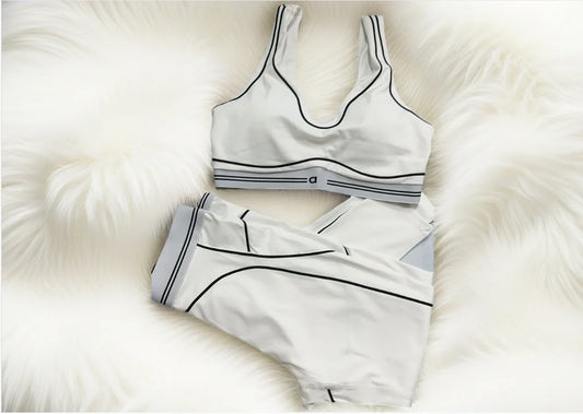 2025 New Women's High Intensity Sports Fitness Vest, High Waist Yoga Pants Two Piece Set