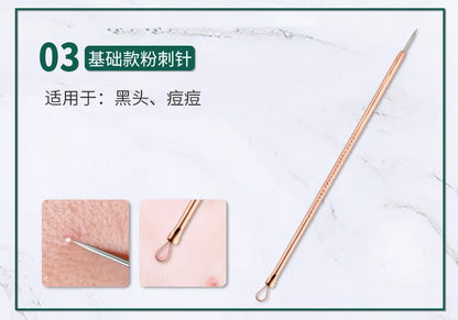 4pc/set Acne Blemish Remover Blackhead Extractor Ultra-fine Beauty Face Pore Cleaner Needles Set Acne Needle Facial Cleaner Skin