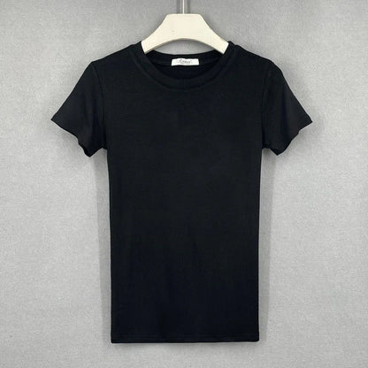 2025 summer character t-shirts fashion girls tops short sleeve Slim t-shirts korean women cotton Tee Shirt Femme