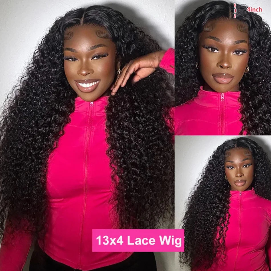 13X6 Glueless Water Wave Lace Front Wig Deep Wave 100% Human Isee Hair Wig For Women Wet And Wavy Loose Closure Wig Perruque