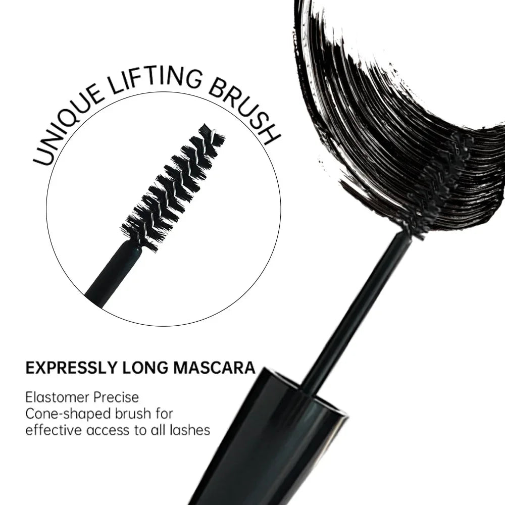 4D Curling Mascara – Lengthening, Waterproof, Sweatproof, Long-Lasting, Smudge-Proof, Unisex, Gentle, Certified