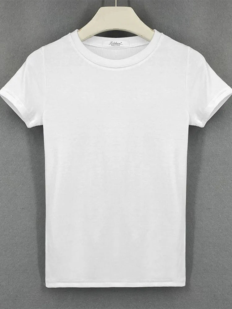 2025 summer character t-shirts fashion girls tops short sleeve Slim t-shirts korean women cotton Tee Shirt Femme