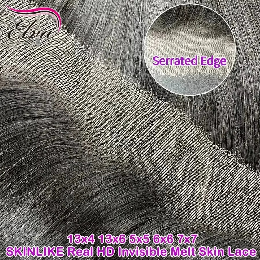 13x6 HD lace Frontal Invisible HD Transparent Lace Melt Skins Straight 5X5 6X6 9X6 HD Lace Only Human Hair Remy Pre Plucked