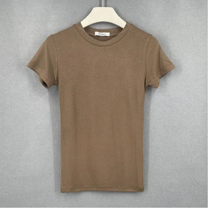 2025 summer character t-shirts fashion girls tops short sleeve Slim t-shirts korean women cotton Tee Shirt Femme