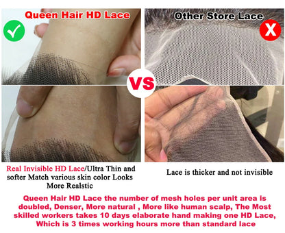 13x6 HD Lace Frontal Straight 13x4 Transparent Lace Frontal Peruvian Virgin Raw Hair Nature Hairline Bleached Knots Preplucked