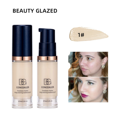5 Color Liquid Concealer Matte Makeup Full Coverage of Pores Invisible Concealer Natural Nude Skin Tone Long-lasting Oil Control