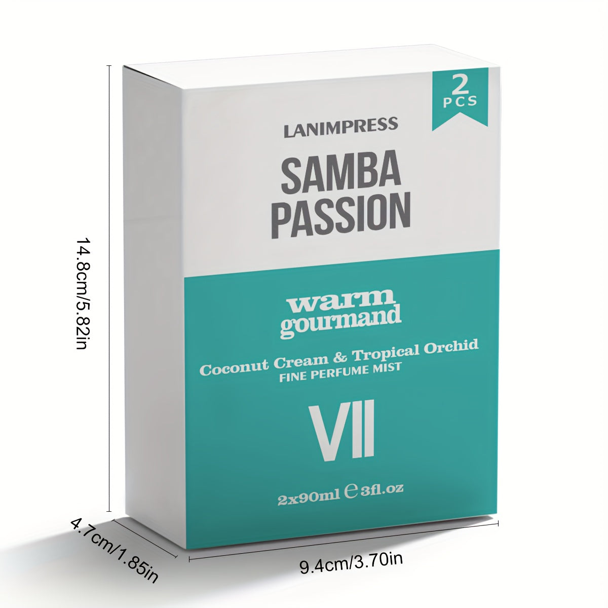 2 Pcs Set Long-Lasting Eau De Parfum Brazilian Body & Hair Fragrance Mist, Enchanting Warm Gourmand Body Spray for Women, Perfect Gifts for Romantic Dates, Luxurious Everyday & Travel Fragrance