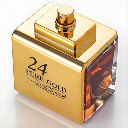24K Golden Women's Eau De Parfum - Fresh Vanilla & Sweet Fruit Scent, Long-Lasting Fragrance, Perfect Gift for Holidays, 1.7oz/50ml