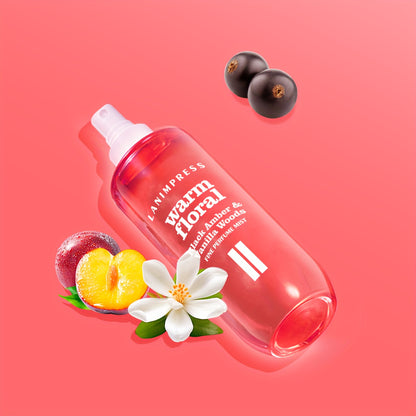 2 Pcs Set Brazilian Body&Hair Fragrance Mist, Enchanting Warm Floral Body Spray, Long-Lasting, Eau De Parfum Body Spray For Women, Perfect Gifts For Romantic Dates, Luxurious Everyday & Travel Fragrance Party Play Travel Impo