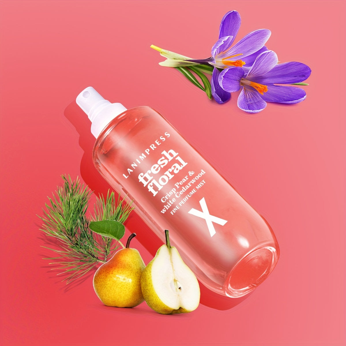 2 Pcs Set Brazilian Body&Hair Fragrance Mist, Enchanting Fresh Floral Body Spray, Long-Lasting, Eau De Parfum Body Spray For Women, Perfect Gifts For Romantic Dates, Luxurious Everyday & Travel Fragrance Party Play Travel Imp