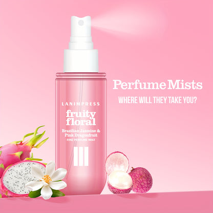 2 Pcs Set Brazilian Body&Hair Fragrance Mist, Enchanting Fruity Floral Body Spray, Long-Lasting, Eau De Parfum Body Spray For Women, Perfect Gifts For Romantic Dates, Luxurious Everyday & Travel Fragrance Party Play Travel Im