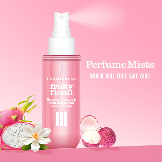 2 Pcs Set Brazilian Body&Hair Fragrance Mist, Enchanting Fruity Floral Body Spray, Long-Lasting, Eau De Parfum Body Spray For Women, Perfect Gifts For Romantic Dates, Luxurious Everyday & Travel Fragrance Party Play Travel Im