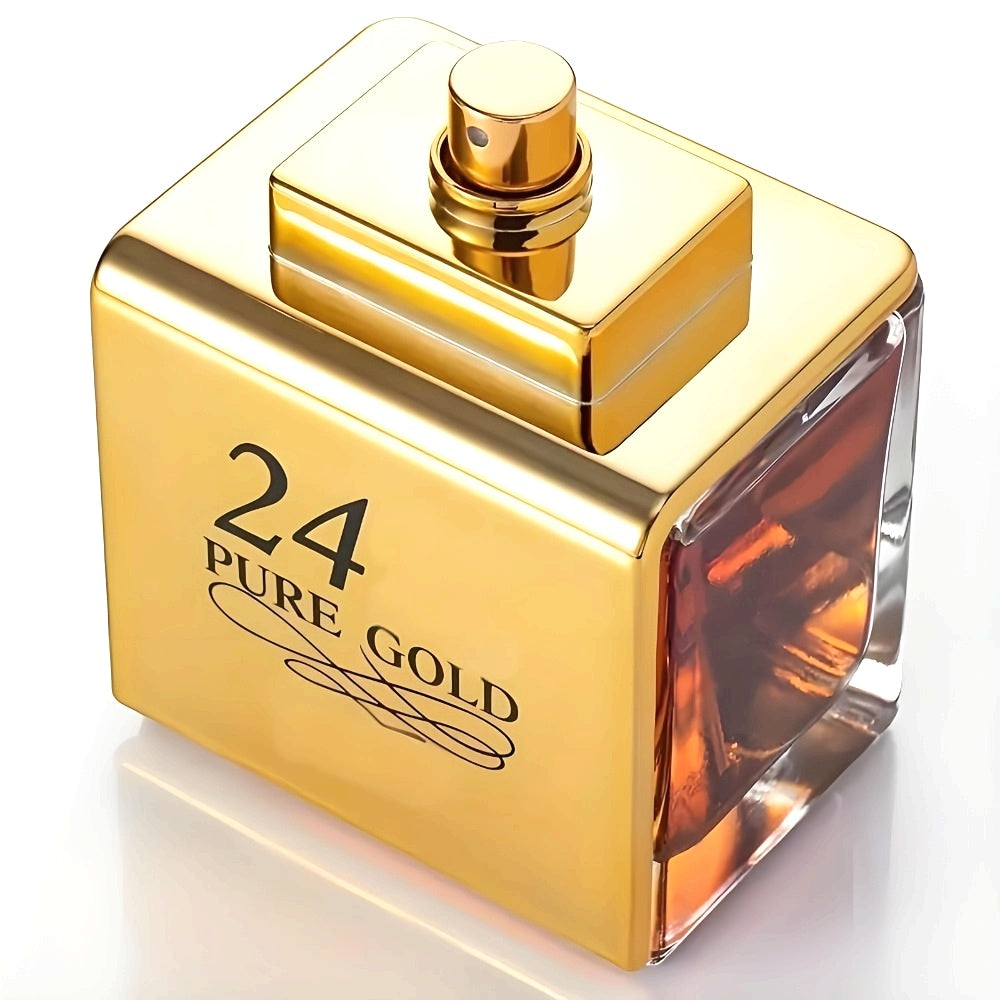 24K Golden Women's Eau De Parfum - Fresh Vanilla & Sweet Fruit Scent, Long-Lasting Fragrance, Perfect Gift for Holidays, 1.7oz/50ml