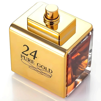 24K Golden Women's Eau De Parfum - Fresh Vanilla & Sweet Fruit Scent, Long-Lasting Fragrance, Perfect Gift for Holidays, 1.7oz/50ml